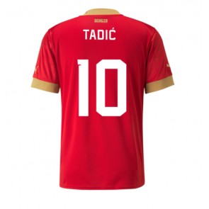 Maillot de foot Serbie Dusan Tadic #10 Domicile Monde 2022 Manches Courte